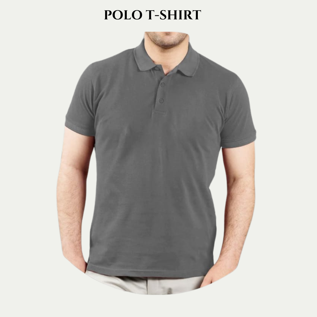 Steel Grey Unisex Polo T.Shirt