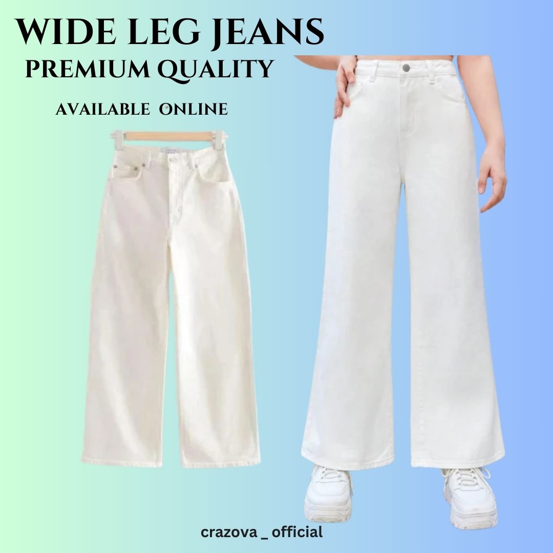 White wide leg