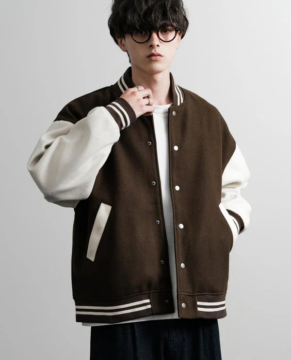 Dark Brown  Varsity Jackets For Winter