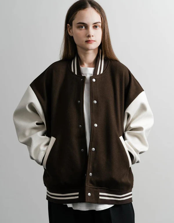 Dark Brown  Varsity Jackets For Winter
