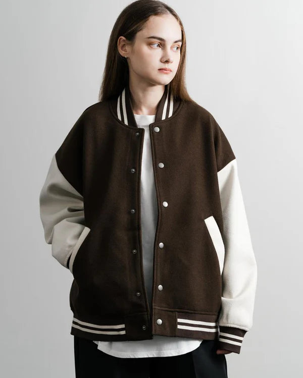 Dark Brown  Varsity Jackets For Winter