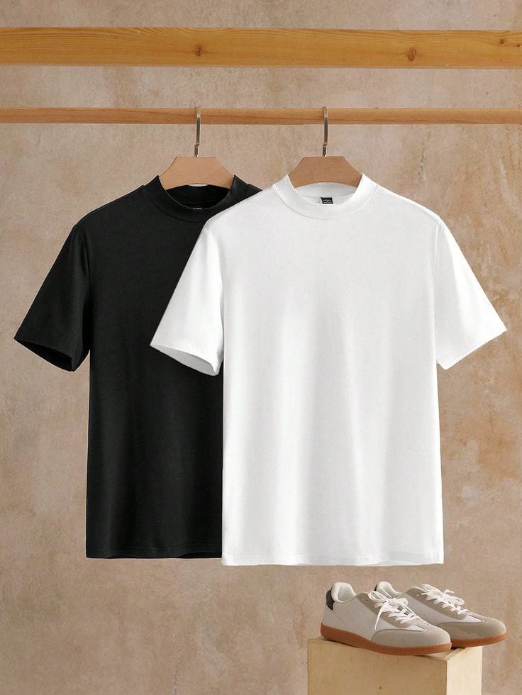 Pack of 2 Basic Plain T-Shirts