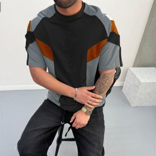 Panel Drop shoulder T-shirt