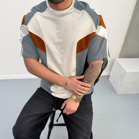 Panel Drop shoulder T-shirt