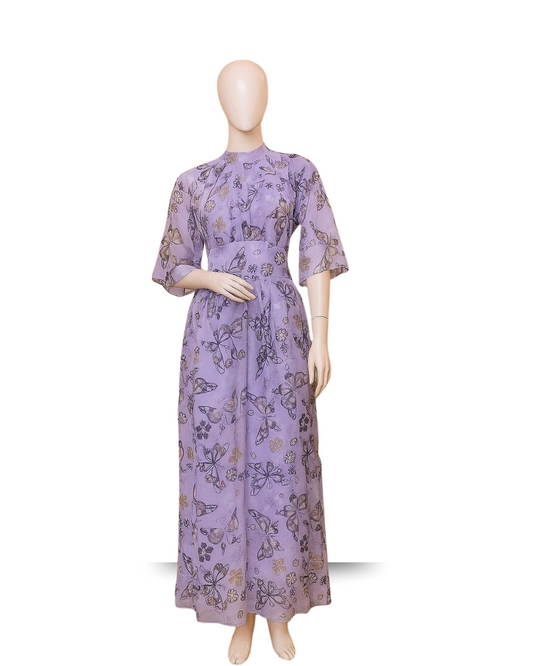 Printed Unique Flower dress design by Crazova