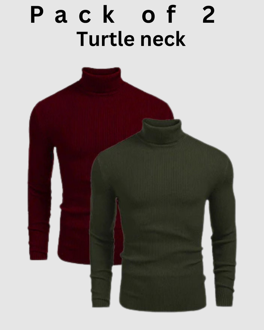 Pack of 2 Unisex High-Neck