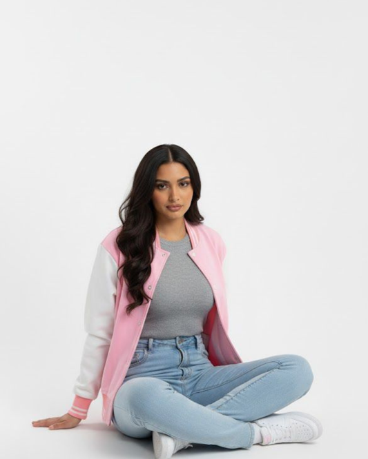 Pink Varsity Jackets For Winter