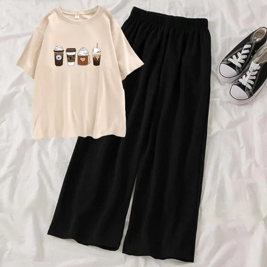Coffee Tee & Black Flapper