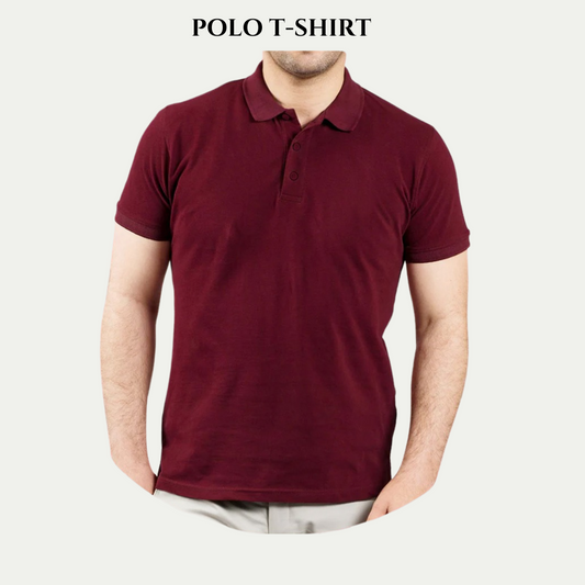 Maroon Unisex Polo T.Shirt