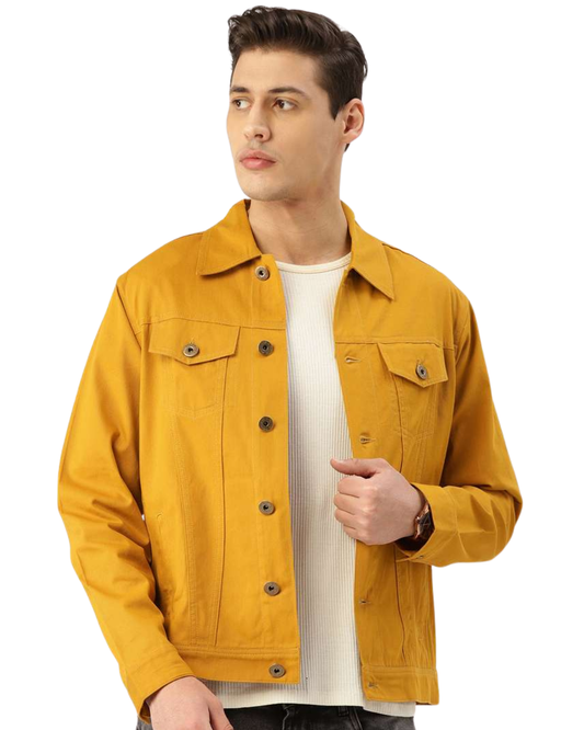 UNISEX DENIM MUSTARD JACKET