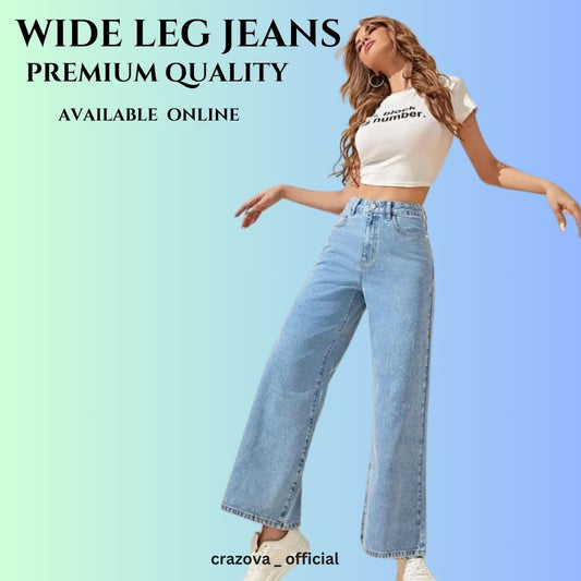 Ice blue wide leg Jeans
