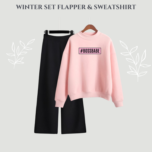 Boss Babe Sweatshirt And Flapper