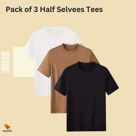 Pack of 3 Basic Plain T-Shirts