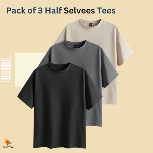 Pack of 3 Basic Plain T-Shirts