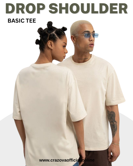 Unisex Pack of 2 Plain Oversized T-Shirts
