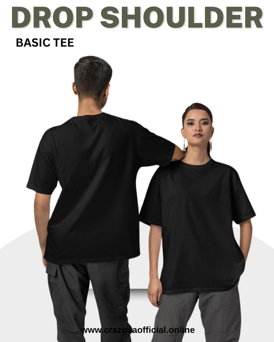 Unisex Pack of 2 Plain Oversized T-Shirts