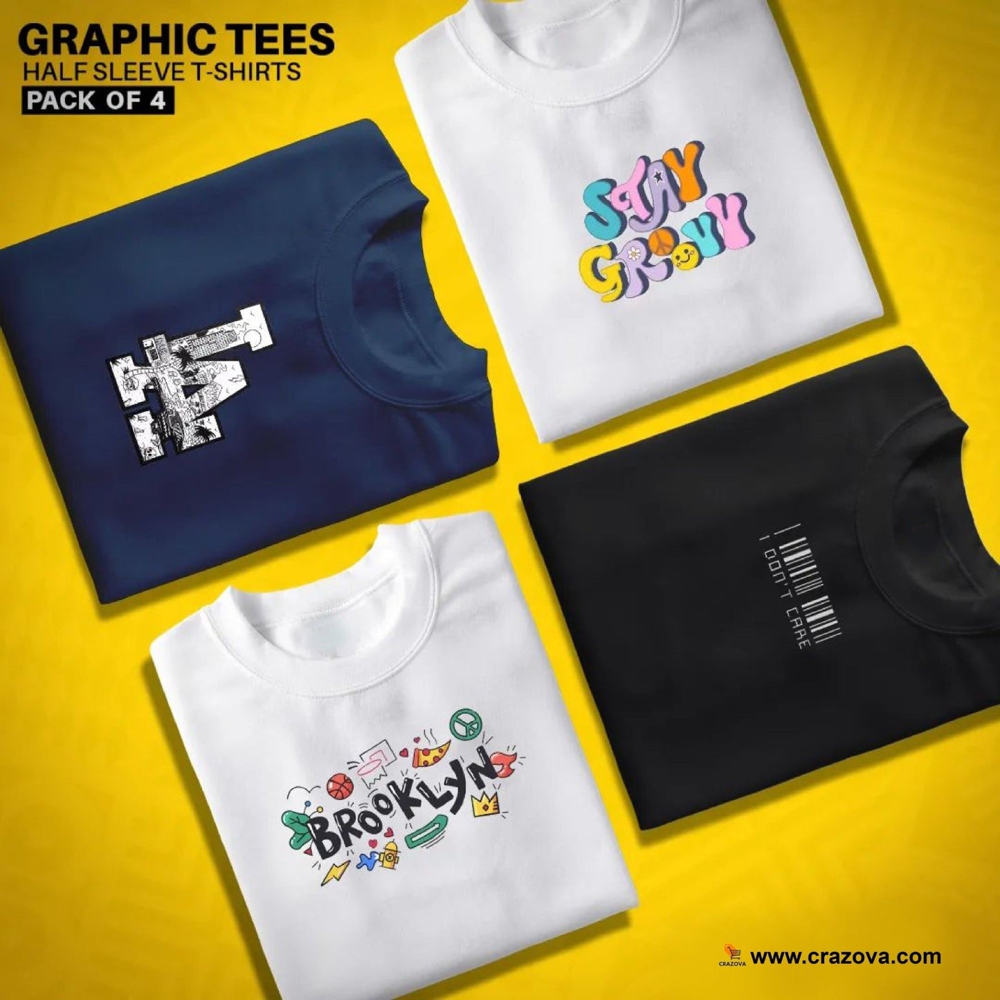 Pack of 4 Printed Tees