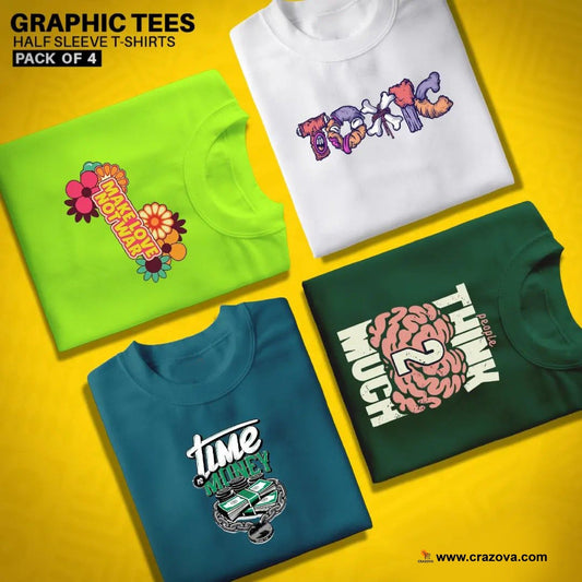 Pack of 4 Printed Tees