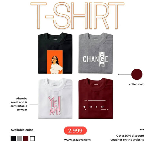 Pack of 4 Printed Tees