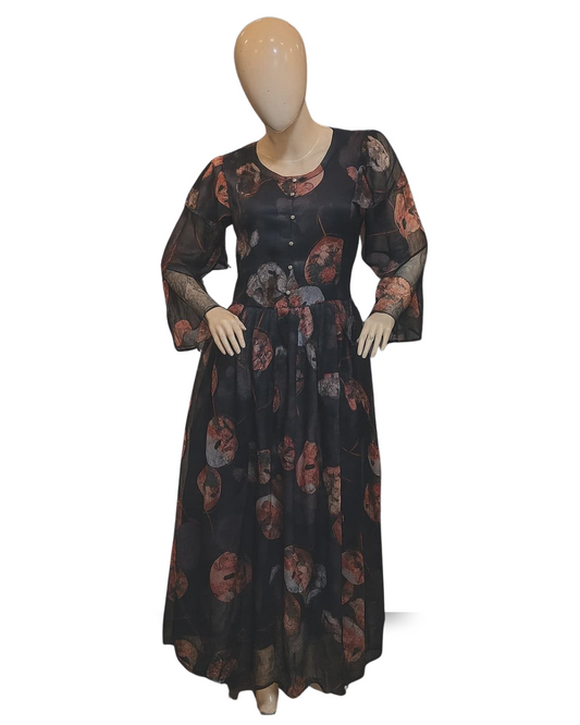 Printed Unique Flower dress design by Crazova