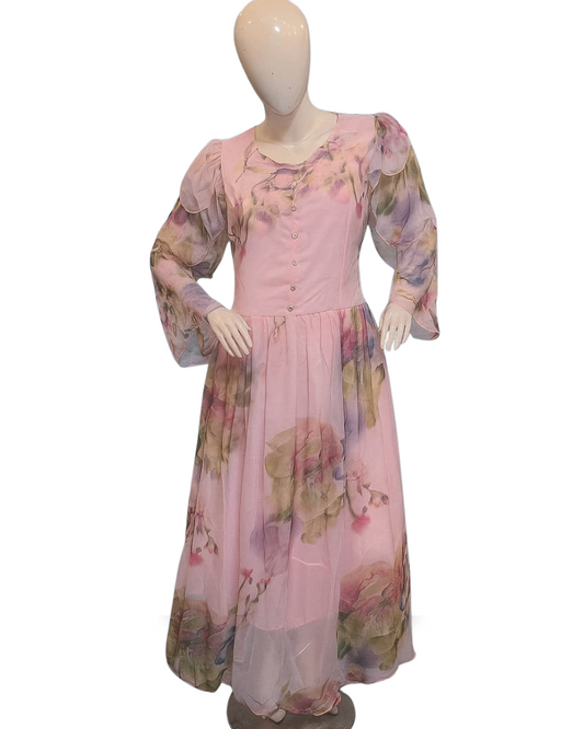 Printed Unique Flower dress design by Crazova