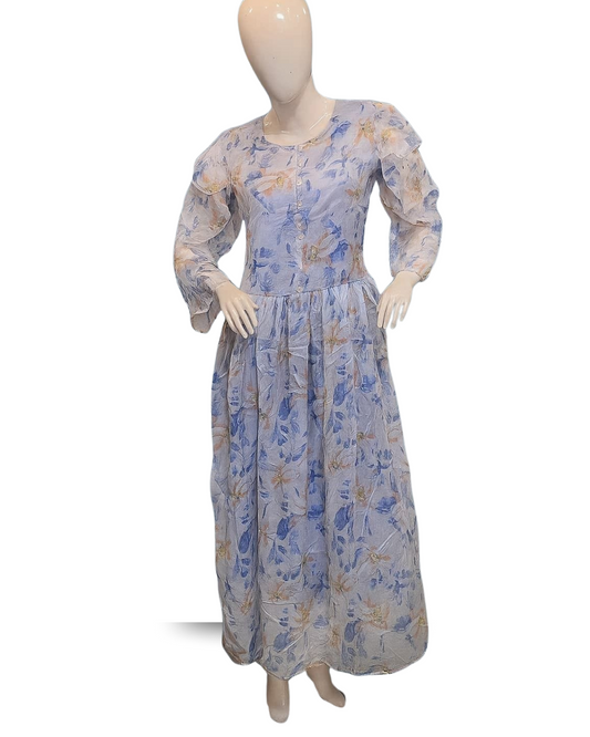 Printed Unique Flower dress design by Crazova