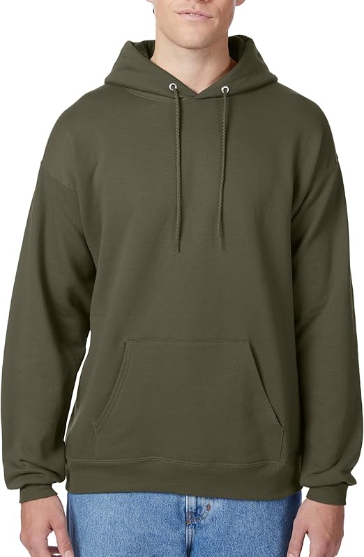 Olive Green Plain Hoodies