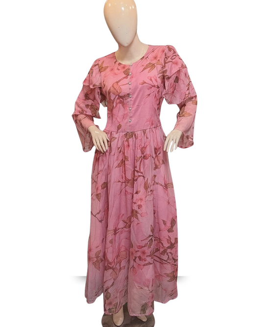 Printed Unique Flower dress design by Crazova