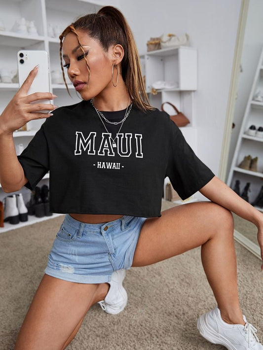 MAUI Crop Tee