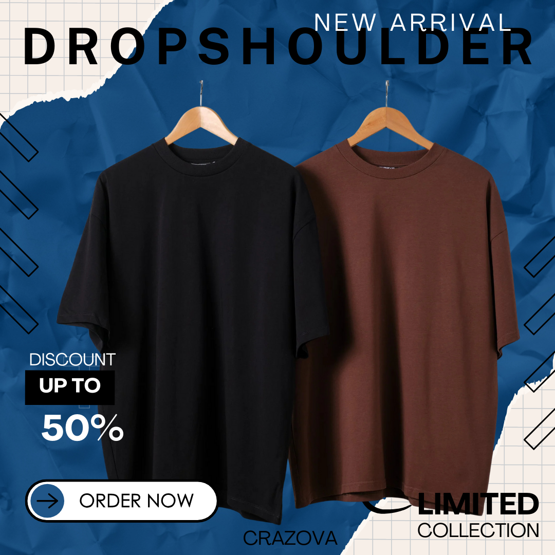 Unisex Pack of 2 Plain Oversized T-Shirts