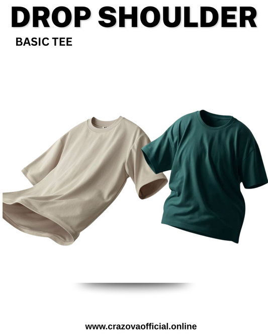 Unisex Pack of 2 Plain Oversized T-Shirts