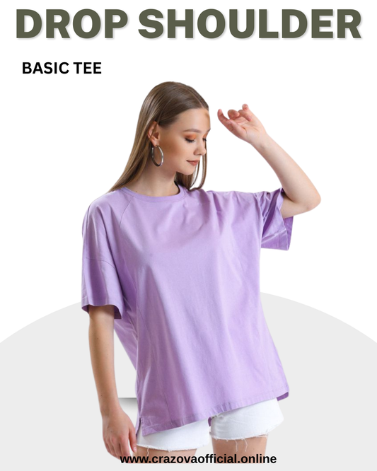 lalic Unisex Plain Oversized T-Shirts