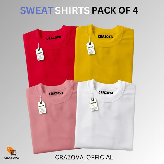 Basic Pack of 4 Sweatshirt