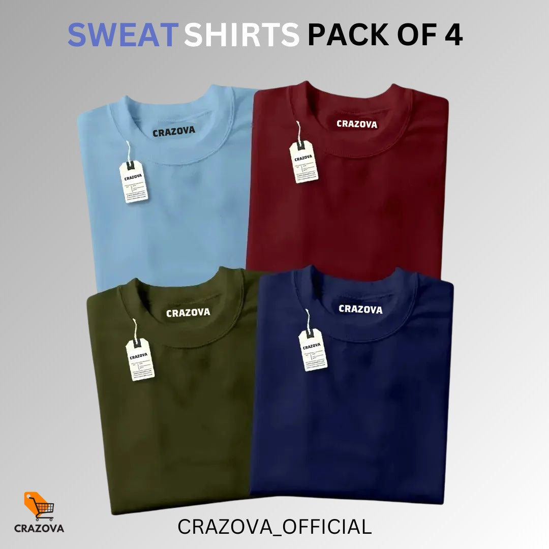 Basic Pack of 4 Sweatshirt