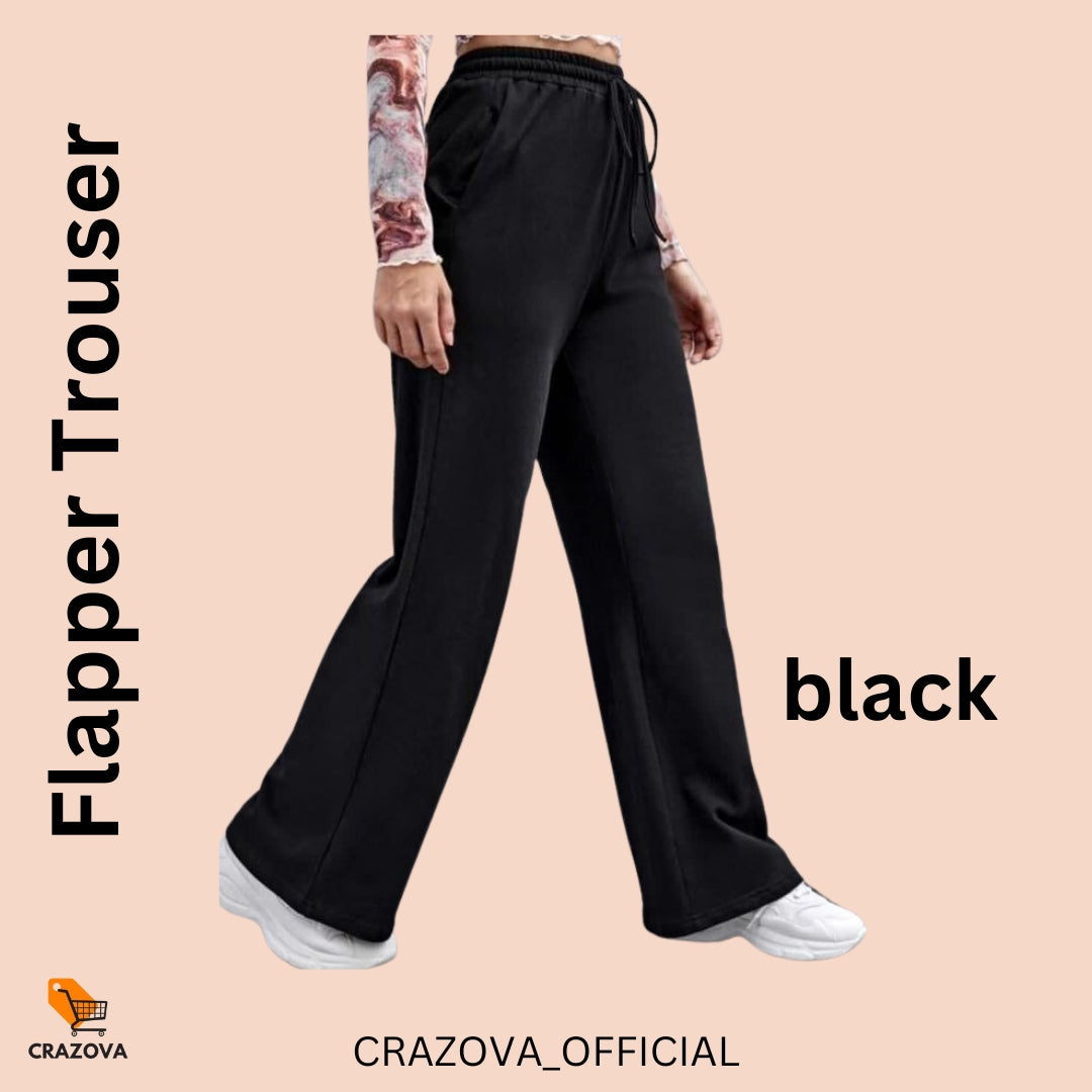 Basic Black Flapper Trouser