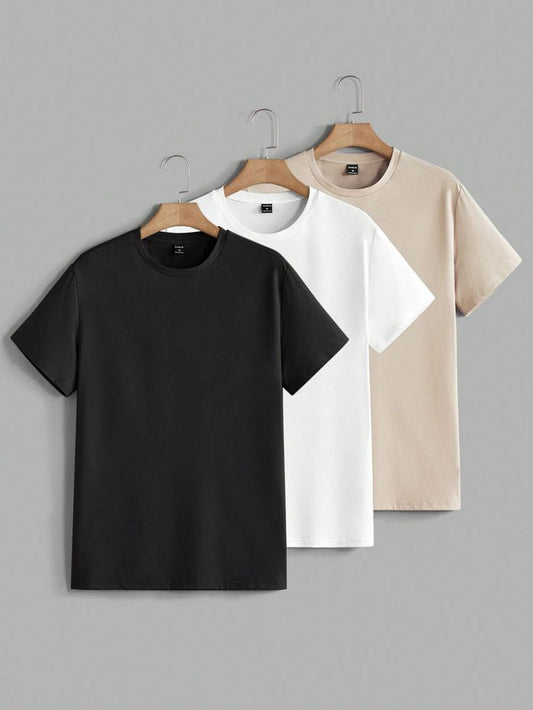 Pack of 3 Basic Plain T-Shirts