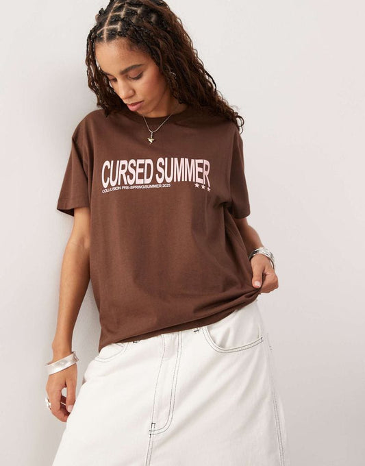 CURSED SUMMER Oversized T-Shirts
