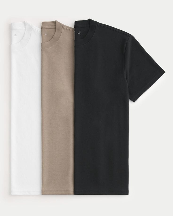 crazovaofficial  Unisex Pack of 3 Plain Oversized T-Shirts