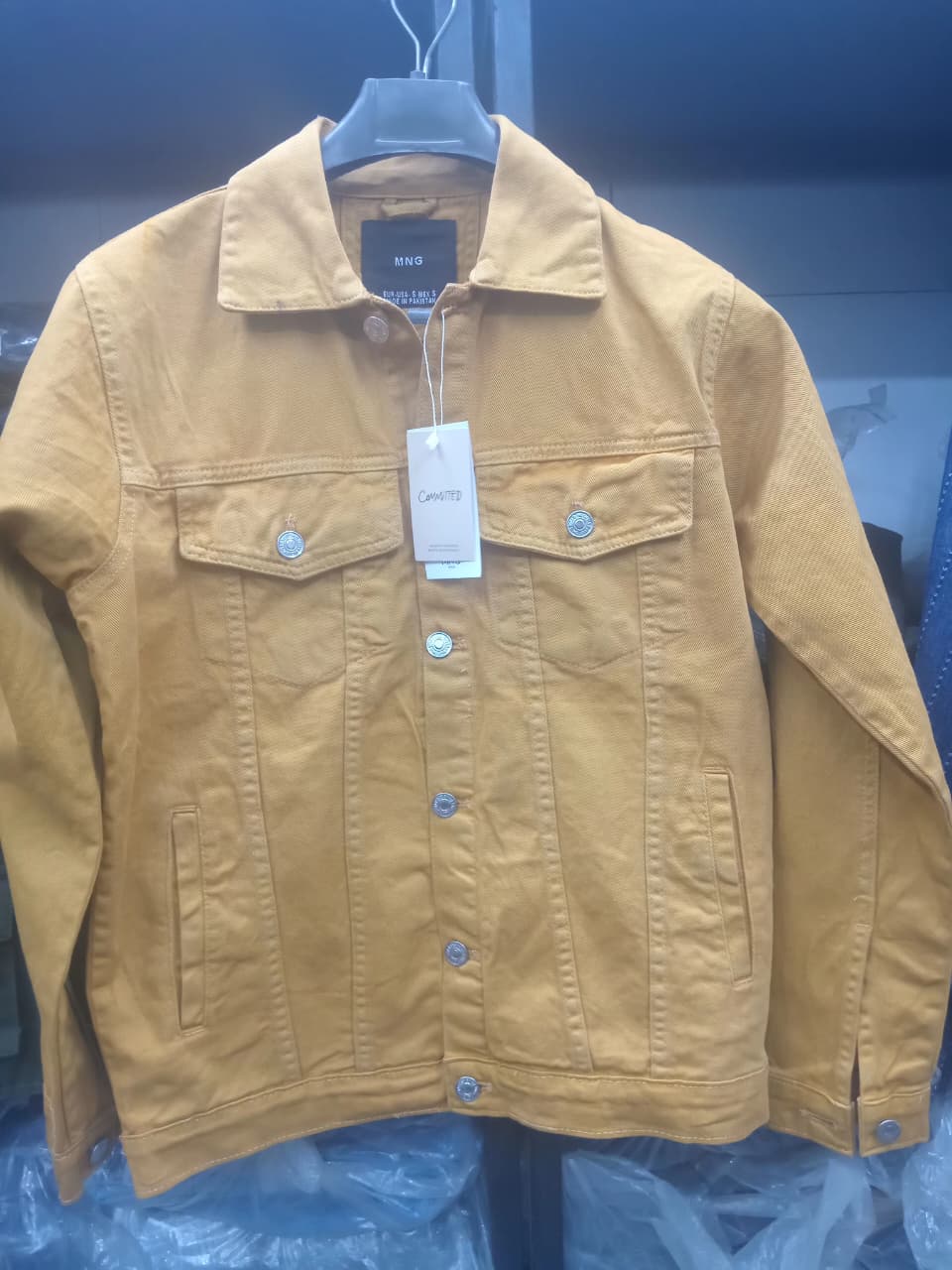 UNISEX DENIM MUSTARD JACKET