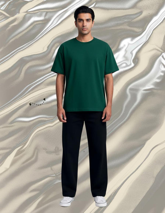 Unisex Plain Drop Shoulder T-Shirt & Trouser