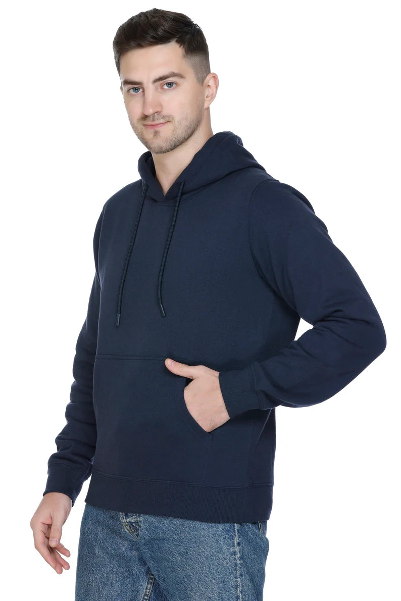 Navy Blue Plain Hoodies